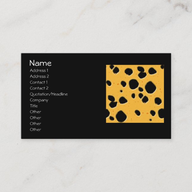 Cheese Pattern Business Card (Front)