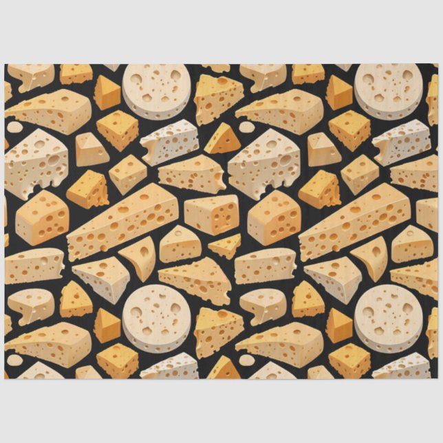 Cheese Pieces Natural Holes Pattern Decoupage Tissue Paper (Front)
