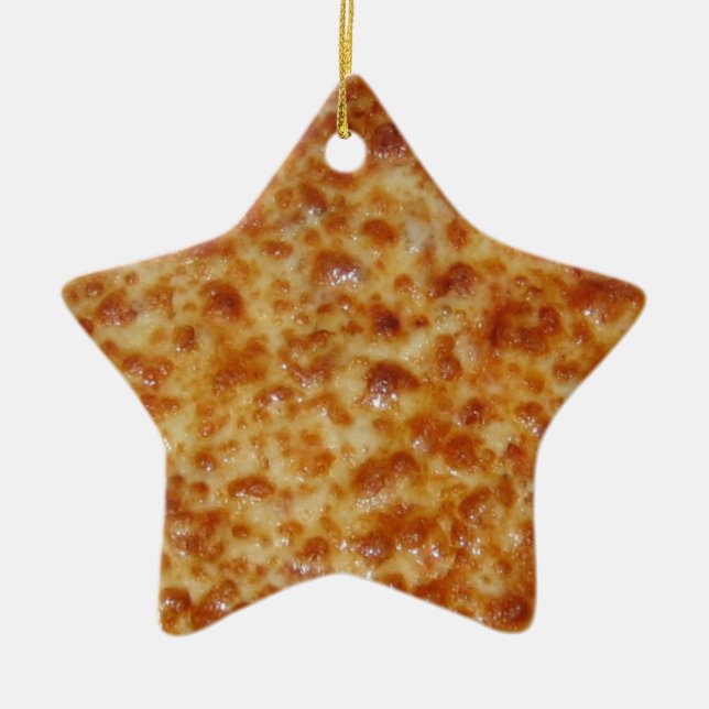 Cheese Pizza Ceramic Tree Decoration (Front)
