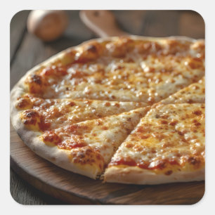 Cheese Pizza Square Sticker