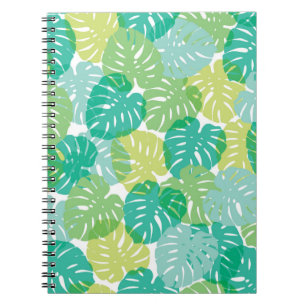 Cheese plant and palm exotic tropical monstera hou notebook
