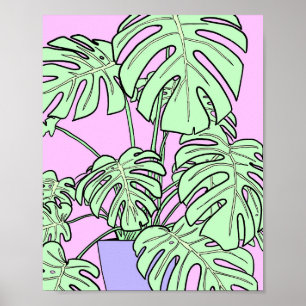 Cheese plant bookmark, plant lover  poster