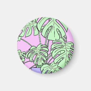 Cheese plant magnet, plant lover magnet