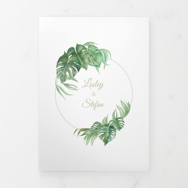 Cheese Plant Trifold Letter Fold Invitation (Cover)