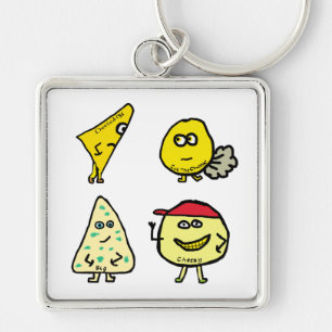 Cheese Puns Key Ring