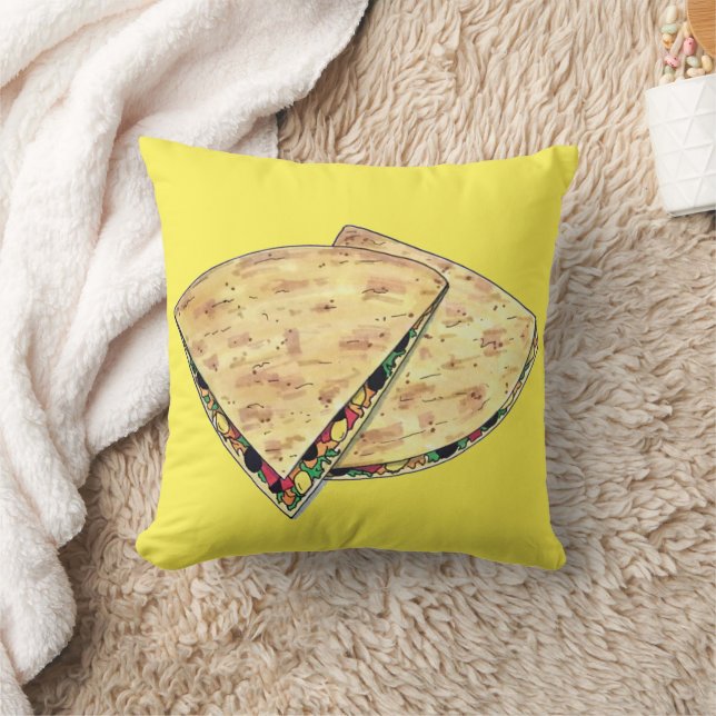 Cheese Quesadillas Mexican Food Appetizer Cushion (Blanket)