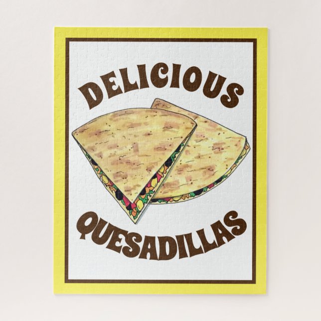 Cheese Quesadillas Mexican Food Appetizer Jigsaw Puzzle (Vertical)
