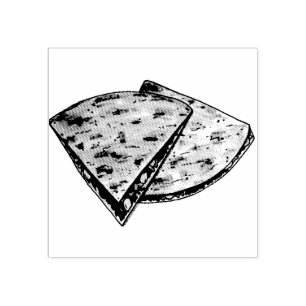 Cheese Quesadillas Mexican Food Appetizer Queso Rubber Stamp