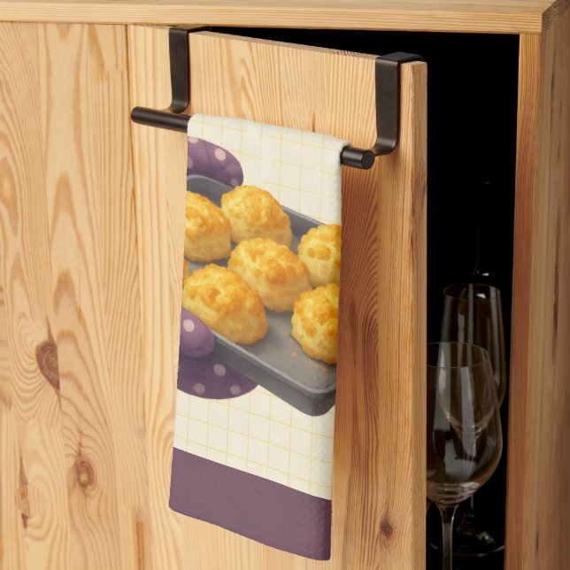 Cheese Scone Time — Kitchen Tea Towel (Thirds Fold)