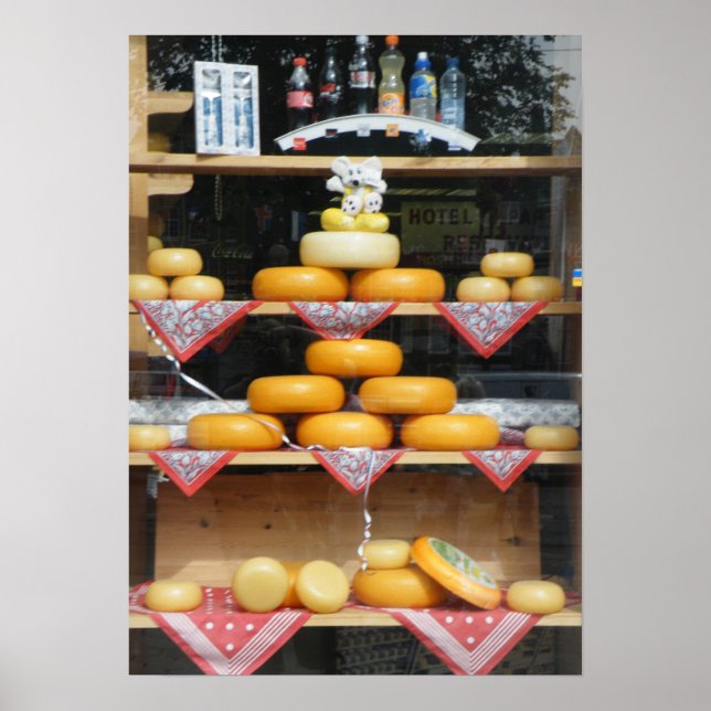 Cheese Shop Window in Amsterdam Poster (Front)