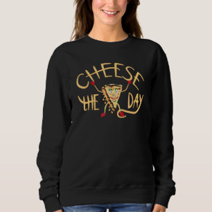 Cheese Smiling Pizza  Pizzaholic Italian Foodie Sweatshirt