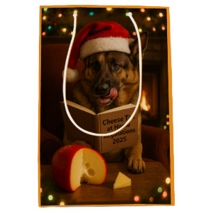 Cheese Tax Christmas gift bag - German shepherd