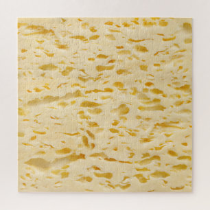 Cheese texture, characteristic holes jigsaw puzzle