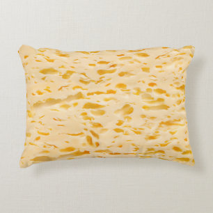 Cheese texture with holes decorative cushion