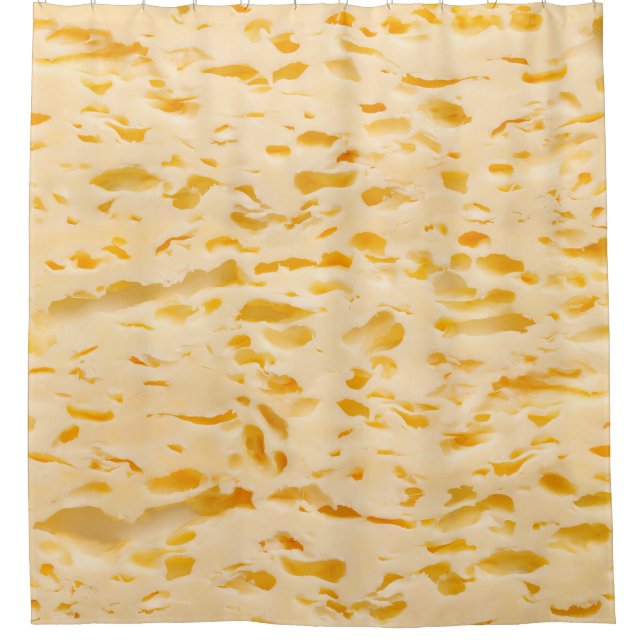 Cheese texture with holes shower curtain (Front)