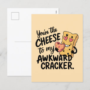 Cheese to My Awkward   Funny and Cute Valentine Holiday Postcard