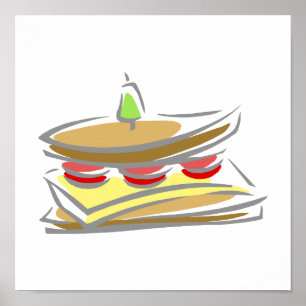 Cheese & Tomato Sandwich Poster