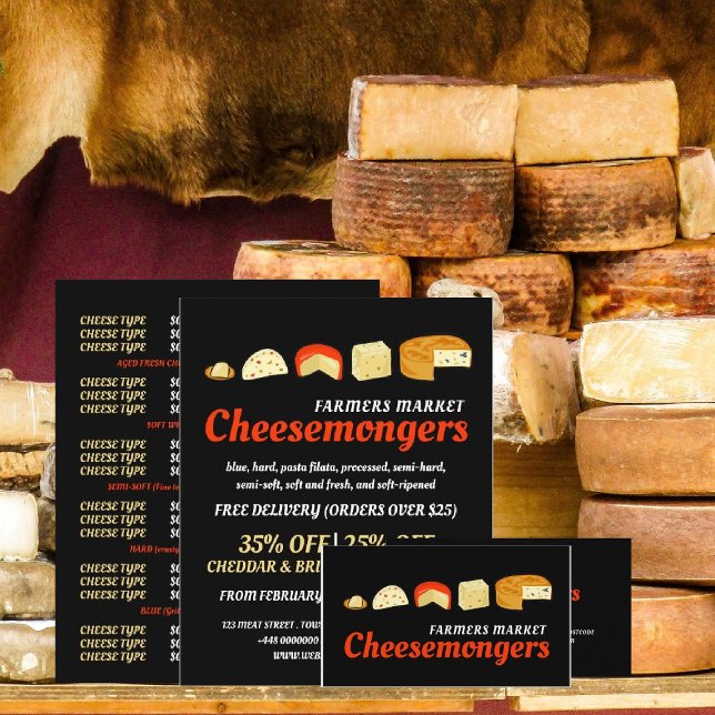 Cheese Variety, Cheesemonger Advertising Flyer (Creator Uploaded)