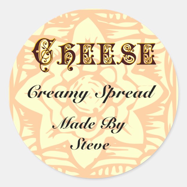 Cheese Vintage Art Custom Sticker (Front)