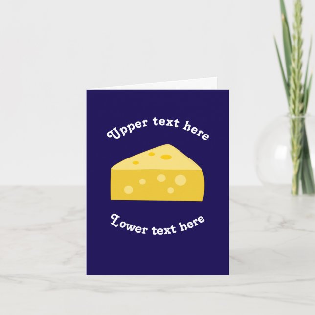 Cheese Wedge custom cartoon triangle with holes Thank You Card (Front)