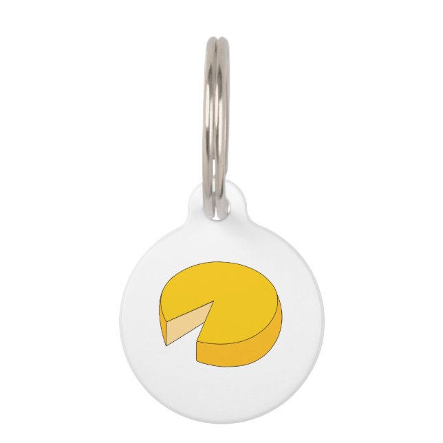 Cheese Wheel Pet Tag (Front)