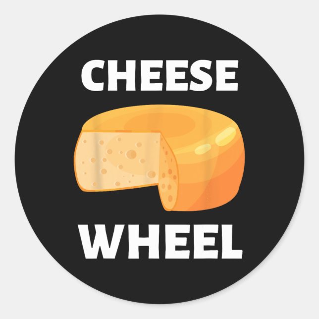 Cheese Wheel Video Game Meme Design  Classic Round Sticker (Front)