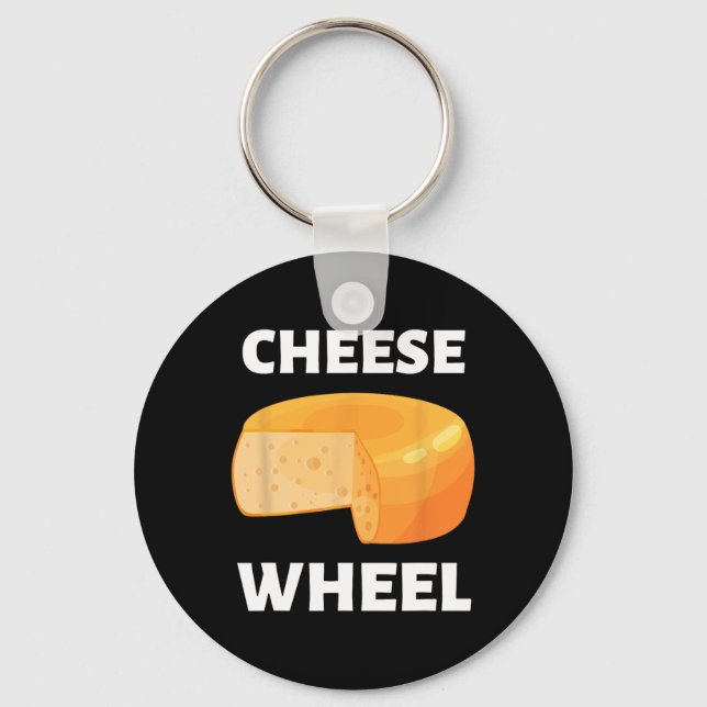 Cheese Wheel Video Game Meme Design  Key Ring (Front)
