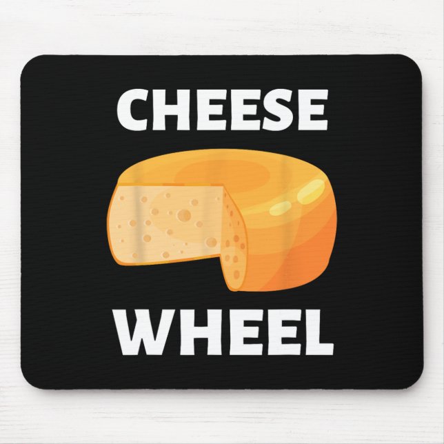 Cheese Wheel Video Game Meme Design  Mouse Pad (Front)