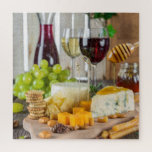 Cheese Wine Honey Walnuts Grapes Crackers Food Jigsaw Puzzle<br><div class="desc">This tasty looking design features wine,  cheese,  crackers,  walnuts,  honey and grapes.
#food #tasty #gastronomy #cheese #honey #wine #grapes #walnuts #crackers #fun #games #gift #gifts #holidays #christmas #stockingstuffers #secretsanta #winelover</div>