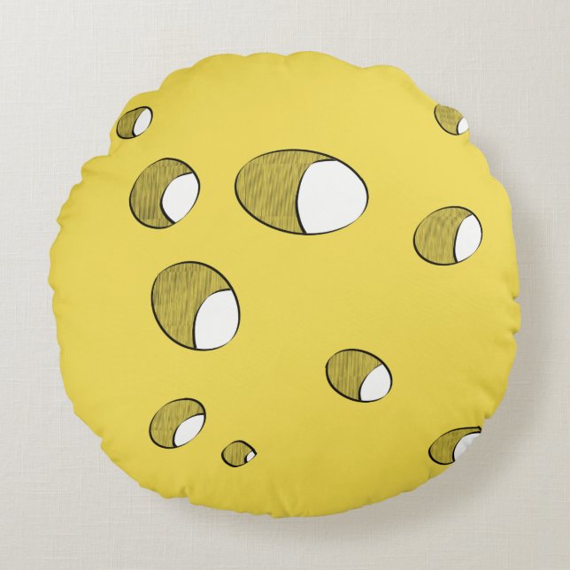 Cheese with holes round cushion (Front)