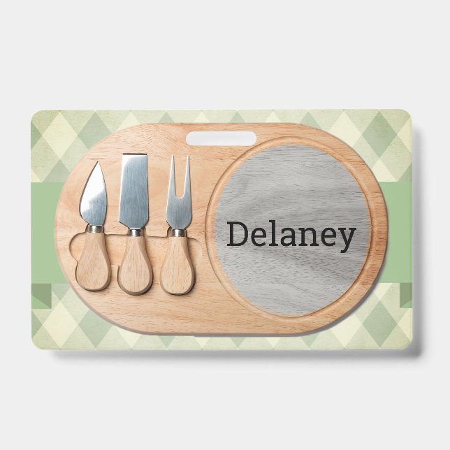 Cheeseboard Custom Charcuterie ID Badge (Front)