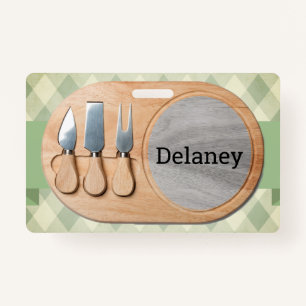 Cheeseboard Custom Charcuterie ID Badge