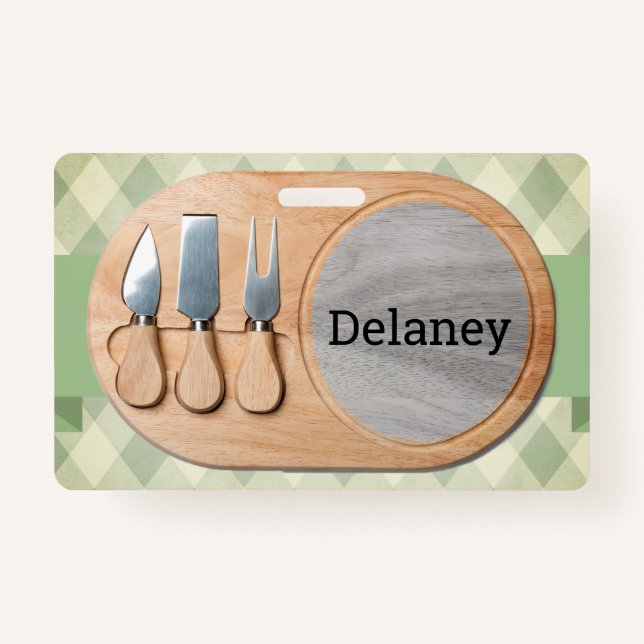 Cheeseboard Custom Charcuterie ID Badge (Front)
