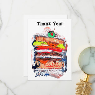 Cheeseburger #170229 thank you card
