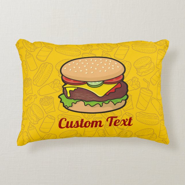 Cheeseburger Accent Pillow (Front)
