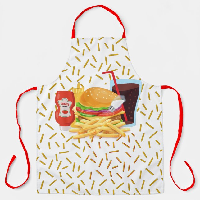 Cheeseburger and Fries Apron (Front)