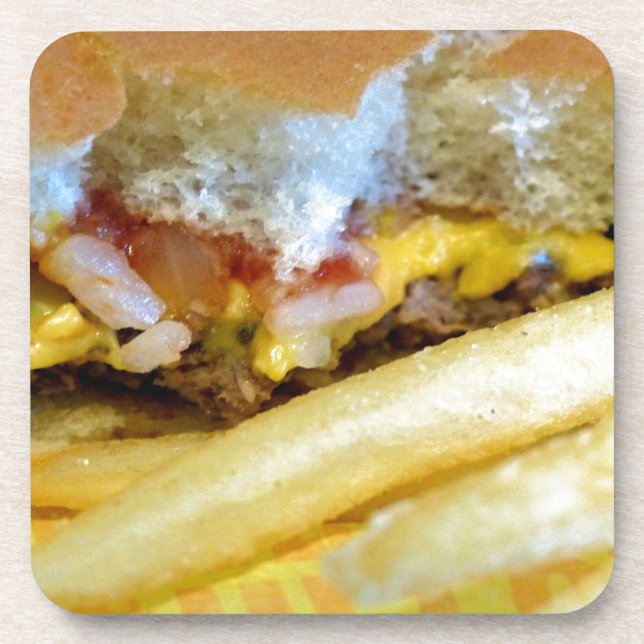 Cheeseburger and Fries Coaster (Front)