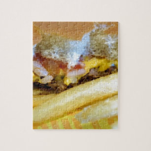 Cheeseburger and Fries Jigsaw Puzzle