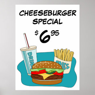 Cheeseburger and Fries Special Poster