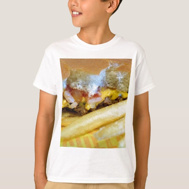 Cheeseburger and Fries T-Shirt (Front)