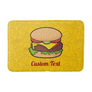 Cheeseburger Bathroom Mat