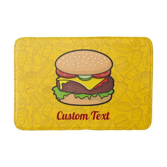 Cheeseburger Bathroom Mat (Front)