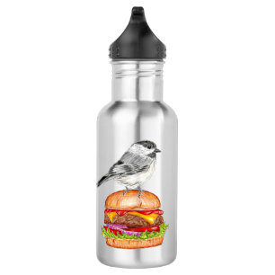 Cheeseburger Bird Black Capped Chickadee 532 Ml Water Bottle
