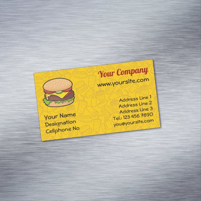 Cheeseburger Business Card Magnet (In Situ)