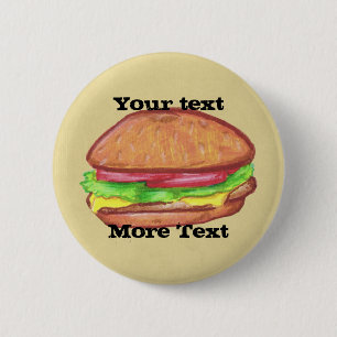 Cheeseburger Button