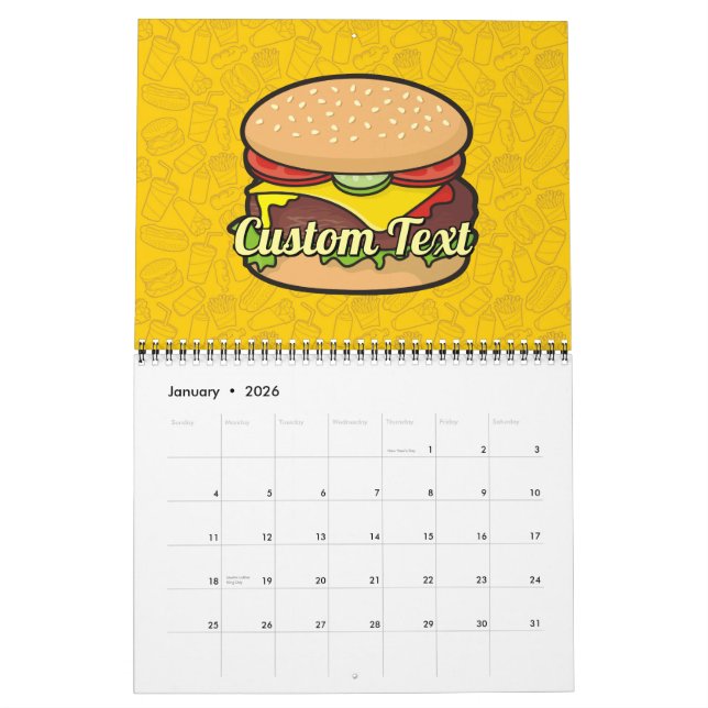Cheeseburger Calendar (Jan 2026)