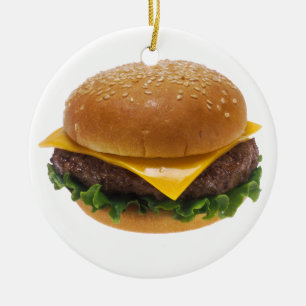 Cheeseburger Ceramic Tree Decoration