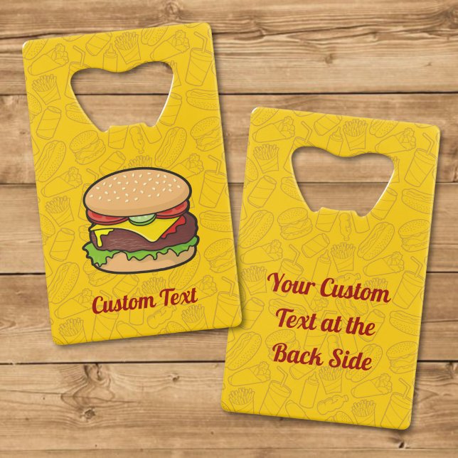 Cheeseburger Credit Card Bottle Opener (Creator Uploaded)