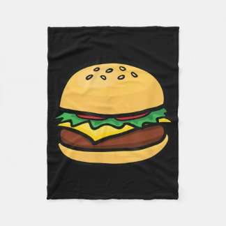 Cheeseburger Emoticon Hamburger Cheese Bbq  Fleece Blanket