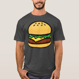 Cheeseburger Emoticon  Hamburger Cheese BBQ  T-Shirt